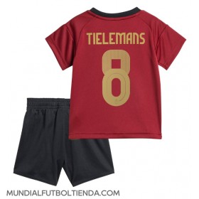 Camiseta Bélgica Youri Tielemans #8 Primera Equipación Replica Eurocopa 2024 para niños mangas cortas (+ Pantalones cortos)
